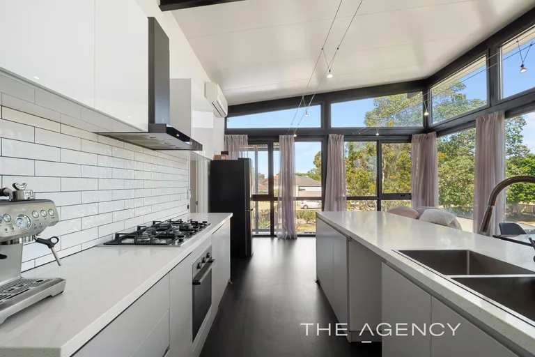 Kitchen detail, subway tile splashback